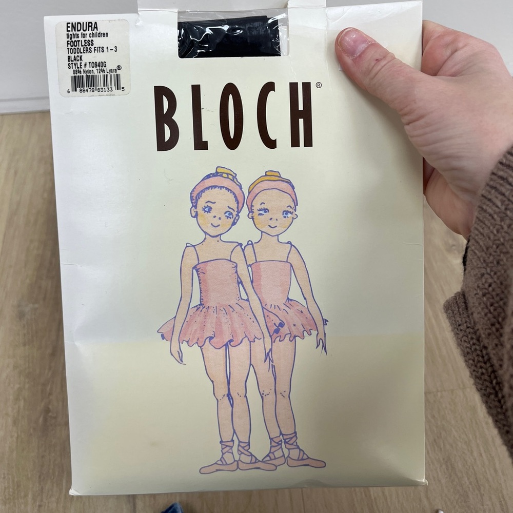 Bloch footless tights black toddler